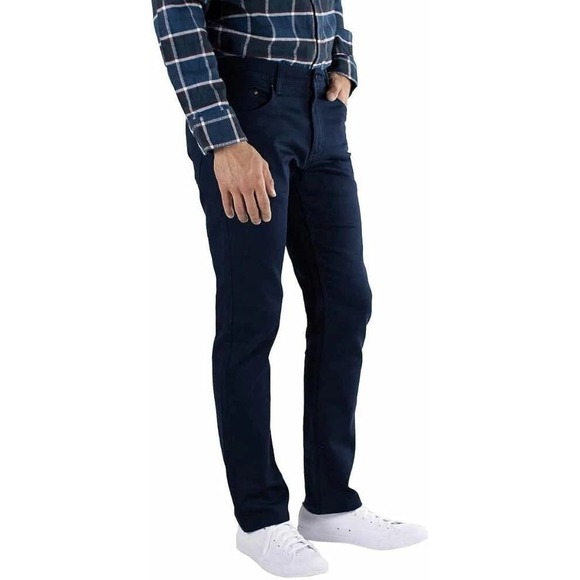 2 Pair Jachs New York Mens 32x32 Navy Gray 5 Pocket Stretch Fabric Pants - Picture 13 of 15